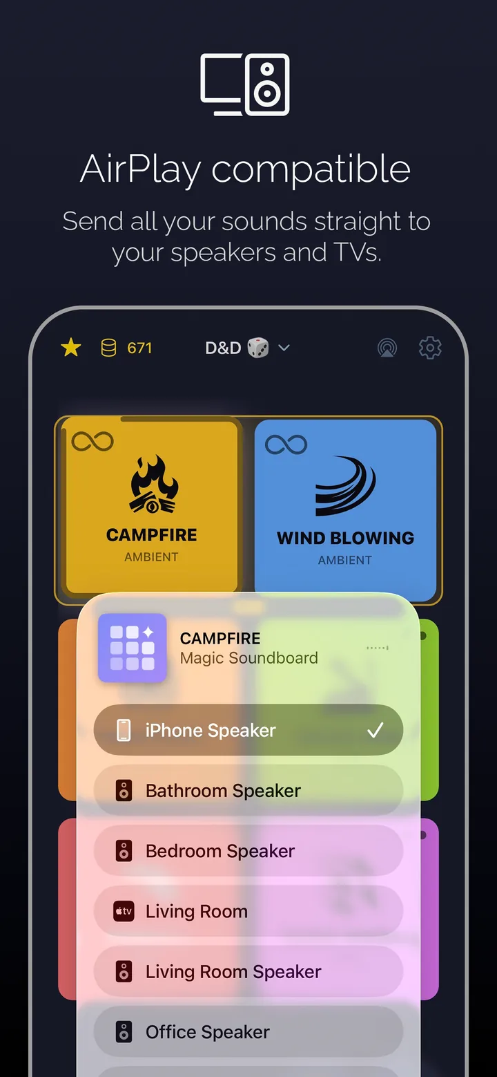 AirPlay compatible — send sounds straight to your speakers and TVs